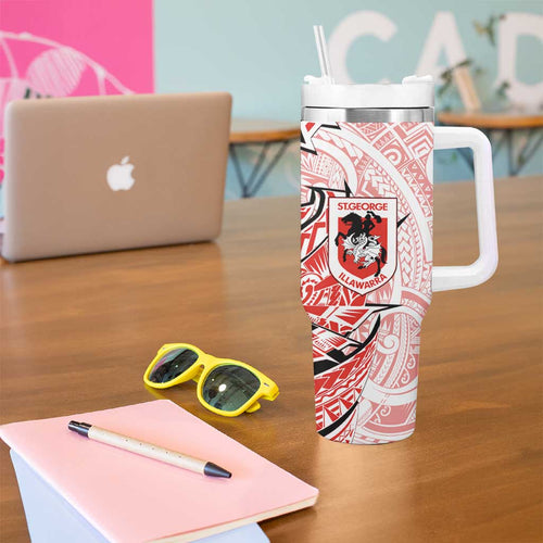 St George Illawarra Dragons Tumbler With Handle Polynesian Tribal Tattoo Pacific Sport Art