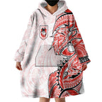 St George Illawarra Dragons Wearable Blanket Hoodie Polynesian Tribal Tattoo Pacific Sport Art