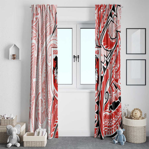St George Illawarra Dragons Window Curtain Polynesian Tribal Tattoo Pacific Sport Art