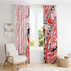 St George Illawarra Dragons Window Curtain Polynesian Tribal Tattoo Pacific Sport Art