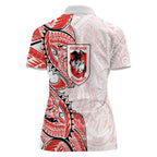 St George Illawarra Dragons Women Polo Shirt Polynesian Tribal Tattoo Pacific Sport Art