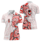 St George Illawarra Dragons Women Polo Shirt Polynesian Tribal Tattoo Pacific Sport Art
