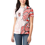 St George Illawarra Dragons Women Polo Shirt Polynesian Tribal Tattoo Pacific Sport Art