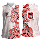 St George Illawarra Dragons Women Sleeveless Polo Shirt Polynesian Tribal Tattoo Pacific Sport Art