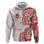 St George Illawarra Dragons Zip Hoodie Polynesian Tribal Tattoo Pacific Sport Art