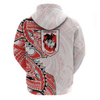 St George Illawarra Dragons Zip Hoodie Polynesian Tribal Tattoo Pacific Sport Art
