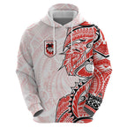 St George Illawarra Dragons Zip Hoodie Polynesian Tribal Tattoo Pacific Sport Art