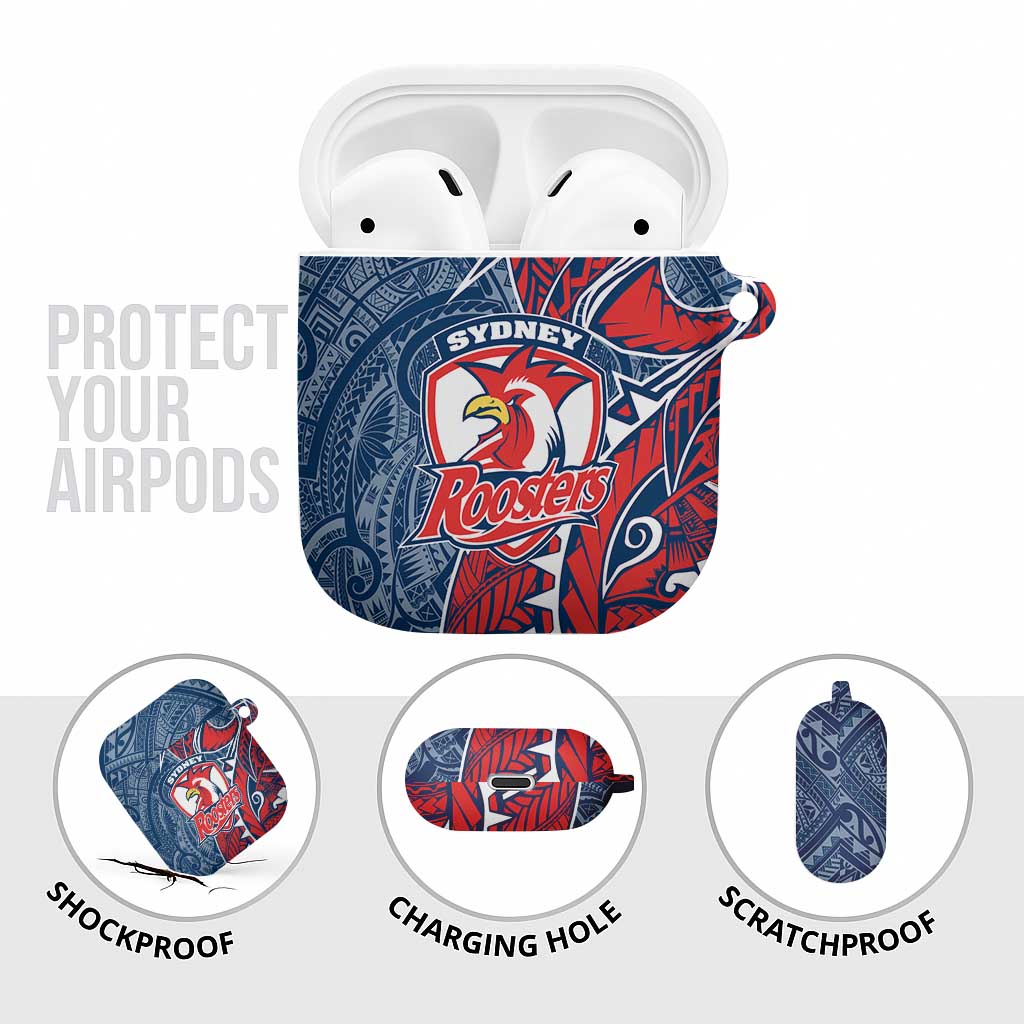 Sydney Roosters AirPods Case Polynesian Tribal Tattoo Pacific Sport Art