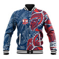 Sydney Roosters Baseball Jacket Polynesian Tribal Tattoo Pacific Sport Art