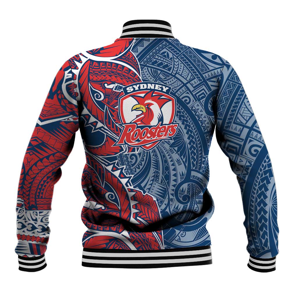 Sydney Roosters Baseball Jacket Polynesian Tribal Tattoo Pacific Sport Art