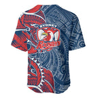 Sydney Roosters Baseball Jersey Polynesian Tribal Tattoo Pacific Sport Art