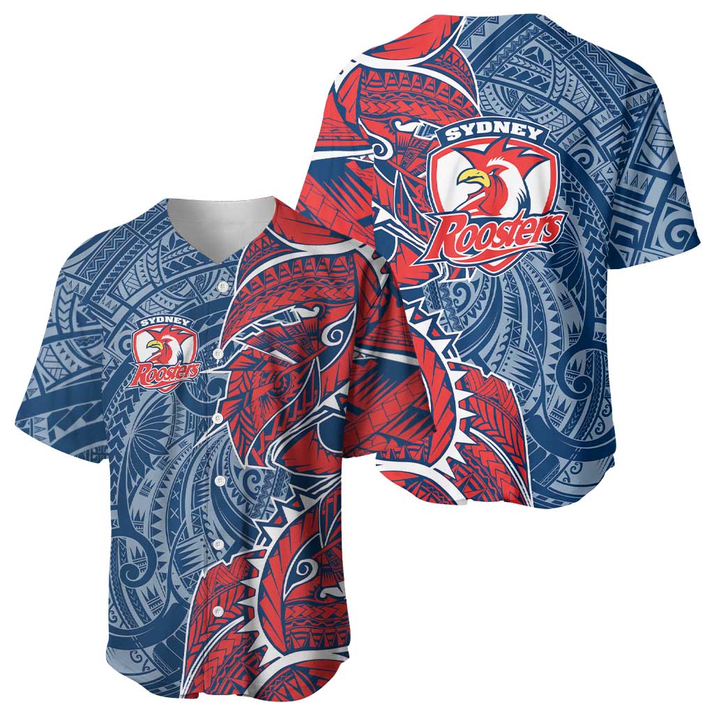 Sydney Roosters Baseball Jersey Polynesian Tribal Tattoo Pacific Sport Art