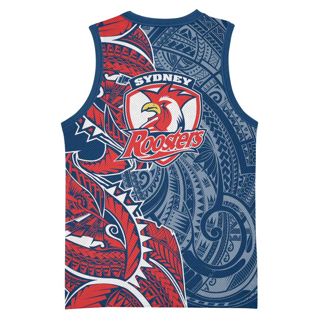 Sydney Roosters Basketball Jersey Polynesian Tribal Tattoo Pacific Sport Art