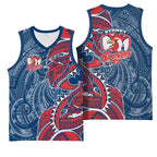 Sydney Roosters Basketball Jersey Polynesian Tribal Tattoo Pacific Sport Art