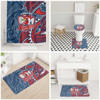 Sydney Roosters Bathroom Set Polynesian Tribal Tattoo Pacific Sport Art