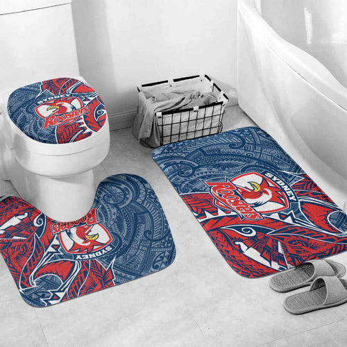 Sydney Roosters Bathroom Set Polynesian Tribal Tattoo Pacific Sport Art