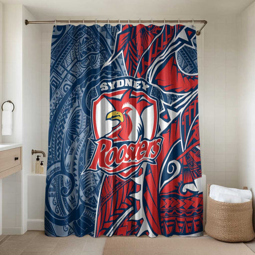 Sydney Roosters Bathroom Set Polynesian Tribal Tattoo Pacific Sport Art