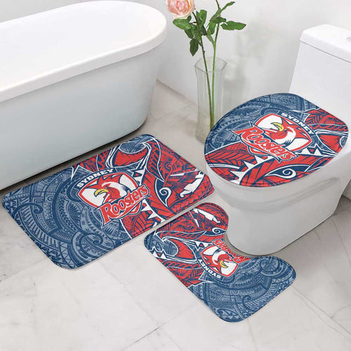 Sydney Roosters Bathroom Set Polynesian Tribal Tattoo Pacific Sport Art