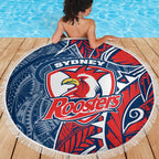 Sydney Roosters Beach Blanket Polynesian Tribal Tattoo Pacific Sport Art