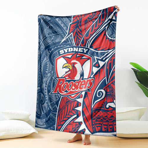 Sydney Roosters Blanket Polynesian Tribal Tattoo Pacific Sport Art
