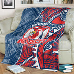 Sydney Roosters Blanket Polynesian Tribal Tattoo Pacific Sport Art