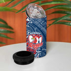 Sydney Roosters 4 in 1 Can Cooler Tumbler Polynesian Tribal Tattoo Pacific Sport Art