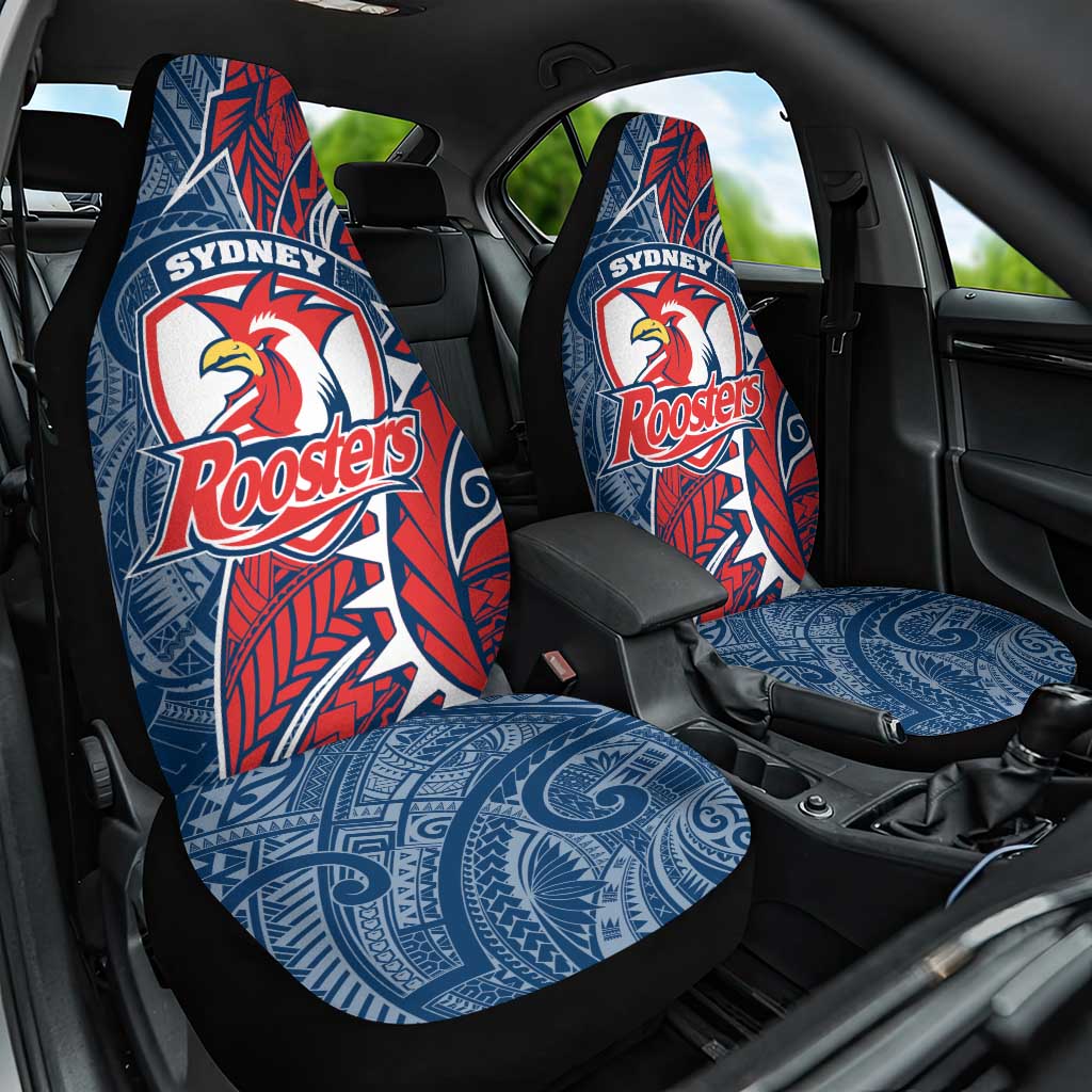 Sydney Roosters Car Seat Cover Polynesian Tribal Tattoo Pacific Sport Art