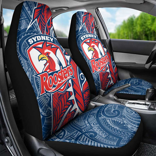 Sydney Roosters Car Seat Cover Polynesian Tribal Tattoo Pacific Sport Art