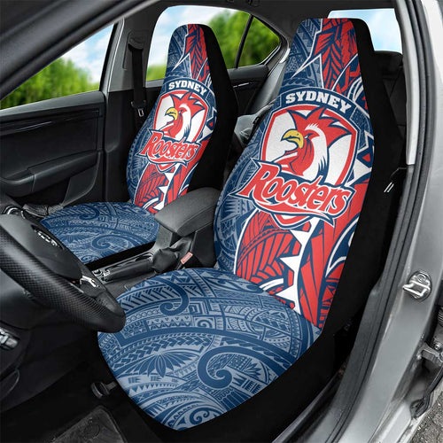 Sydney Roosters Car Seat Cover Polynesian Tribal Tattoo Pacific Sport Art