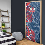 Sydney Roosters Door Cover Polynesian Tribal Tattoo Pacific Sport Art
