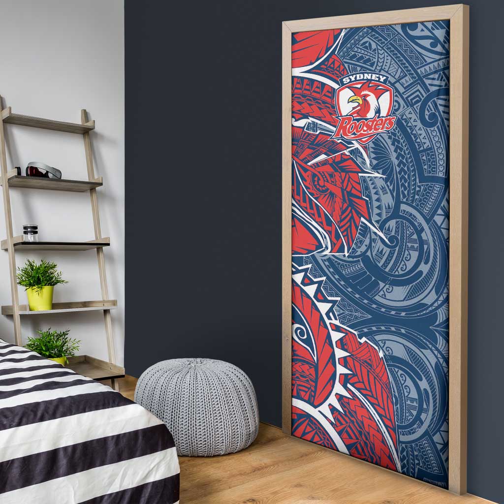 Sydney Roosters Door Cover Polynesian Tribal Tattoo Pacific Sport Art