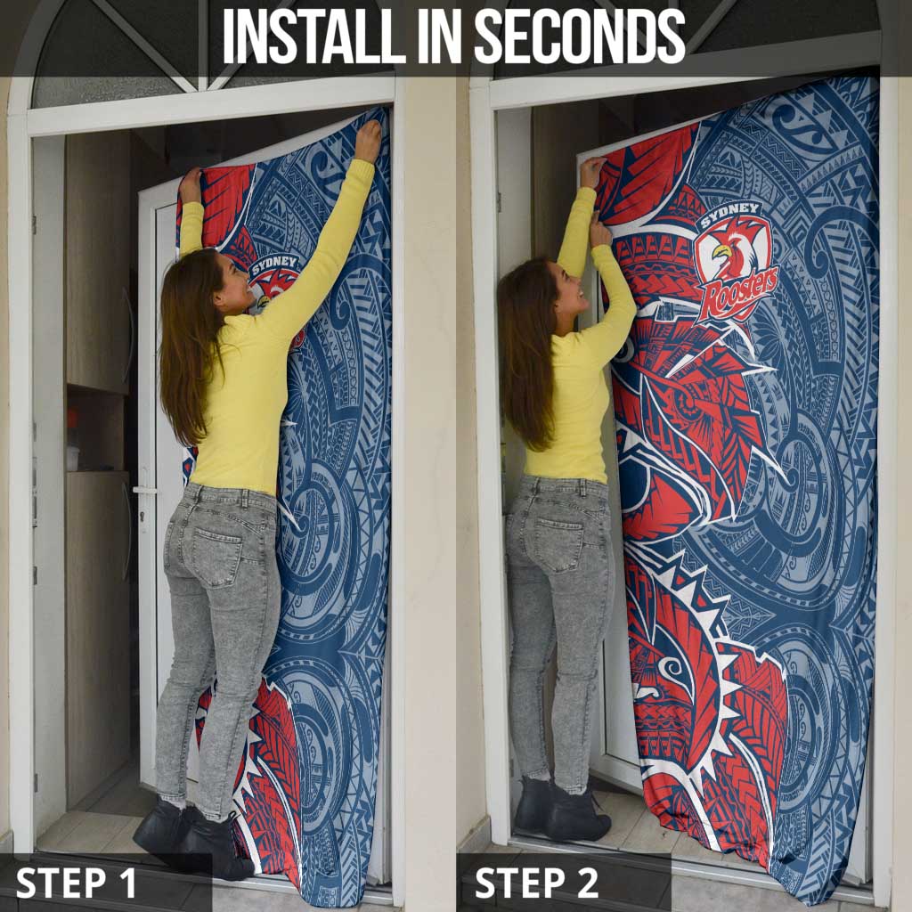 Sydney Roosters Door Cover Polynesian Tribal Tattoo Pacific Sport Art