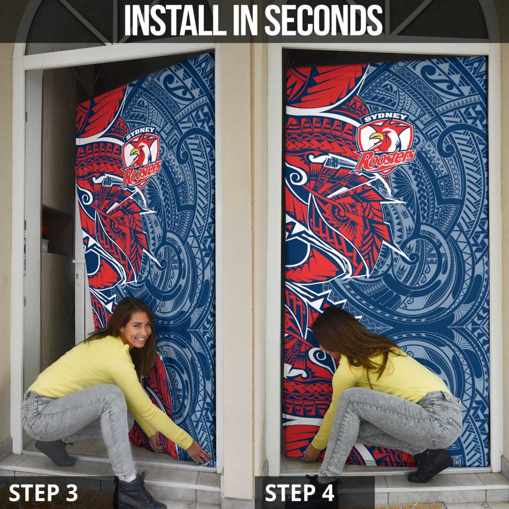 Sydney Roosters Door Cover Polynesian Tribal Tattoo Pacific Sport Art
