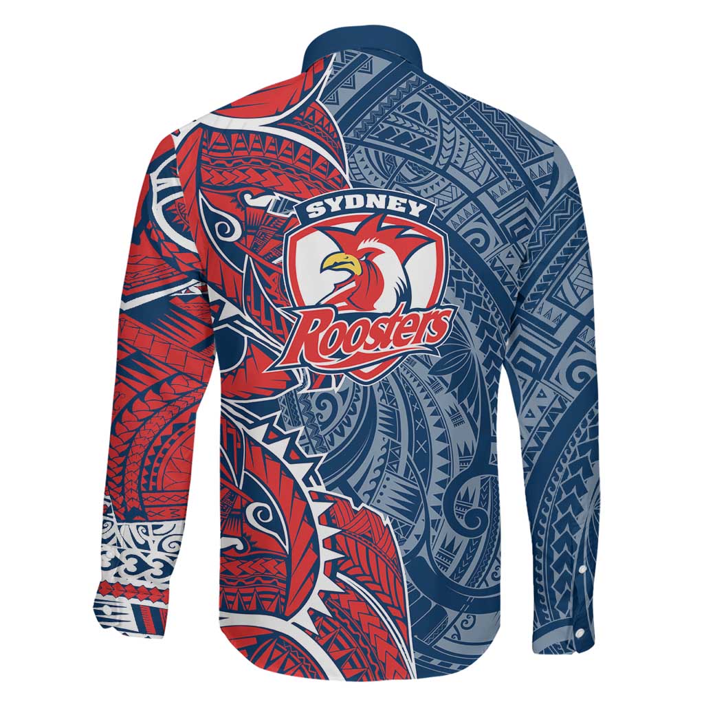Sydney Roosters Family Matching Mermaid Dress and Hawaiian Shirt Polynesian Tribal Tattoo Pacific Sport Art
