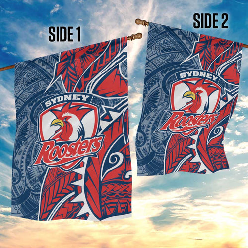 Sydney Roosters Garden Flag Polynesian Tribal Tattoo Pacific Sport Art