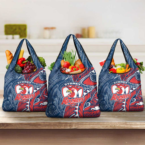 Sydney Roosters Grocery Bag Polynesian Tribal Tattoo Pacific Sport Art
