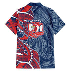 Sydney Roosters Hawaiian Shirt Polynesian Tribal Tattoo Pacific Sport Art