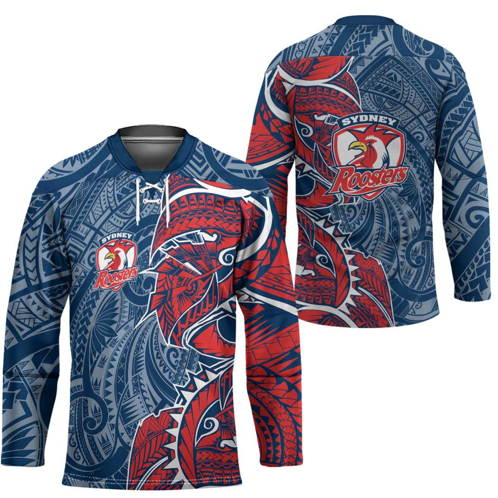 Sydney Roosters Hockey Jersey Polynesian Tribal Tattoo Pacific Sport Art