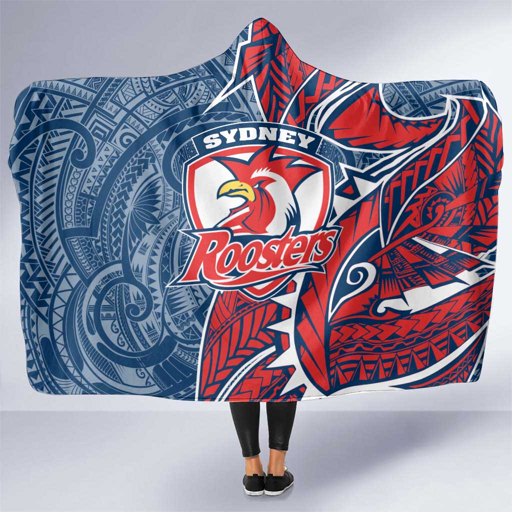 Sydney Roosters Hooded Blanket Polynesian Tribal Tattoo Pacific Sport Art