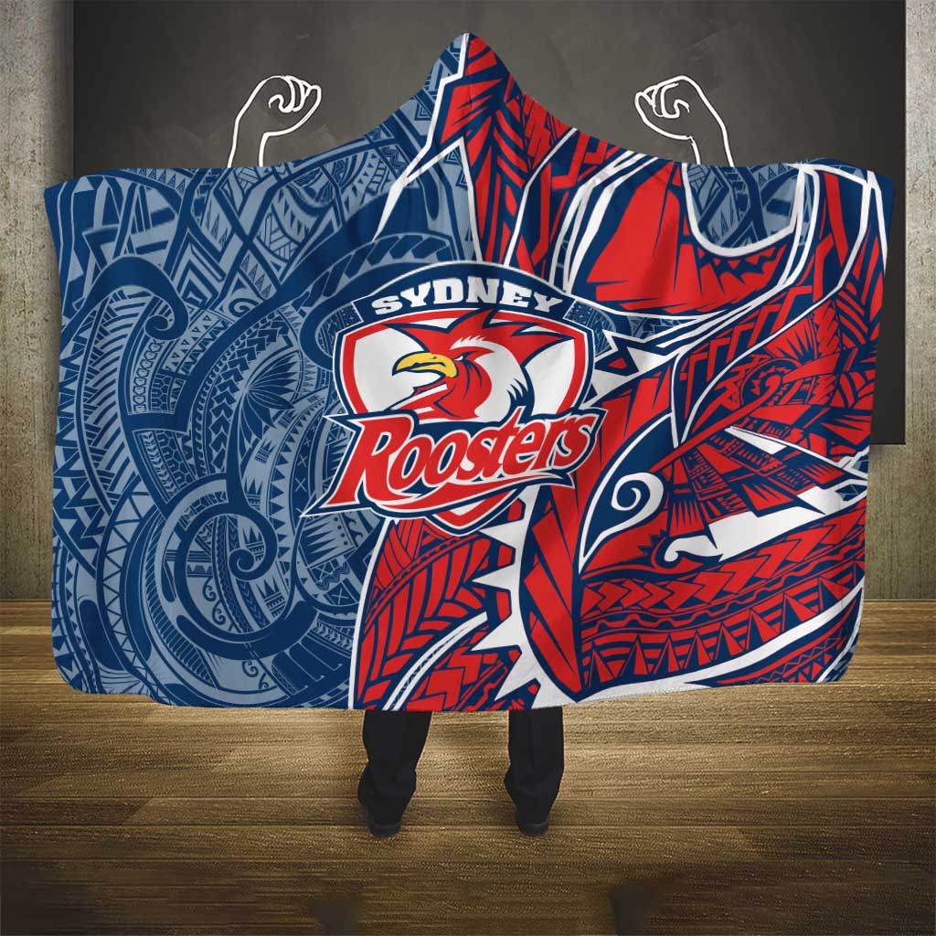 Sydney Roosters Hooded Blanket Polynesian Tribal Tattoo Pacific Sport Art
