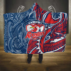 Sydney Roosters Hooded Blanket Polynesian Tribal Tattoo Pacific Sport Art