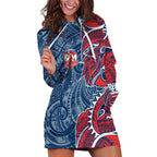 Sydney Roosters Hoodie Dress Polynesian Tribal Tattoo Pacific Sport Art