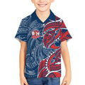 Sydney Roosters Kid Hawaiian Shirt Polynesian Tribal Tattoo Pacific Sport Art