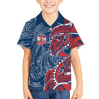 Sydney Roosters Kid Hawaiian Shirt Polynesian Tribal Tattoo Pacific Sport Art