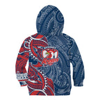 Sydney Roosters Kid Hoodie Polynesian Tribal Tattoo Pacific Sport Art