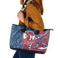 Sydney Roosters Leather Tote Bag Polynesian Tribal Tattoo Pacific Sport Art