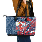 Sydney Roosters Leather Tote Bag Polynesian Tribal Tattoo Pacific Sport Art