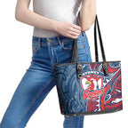 Sydney Roosters Leather Tote Bag Polynesian Tribal Tattoo Pacific Sport Art