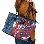 Sydney Roosters Leather Tote Bag Polynesian Tribal Tattoo Pacific Sport Art