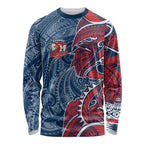 Sydney Roosters Long Sleeve Shirt Polynesian Tribal Tattoo Pacific Sport Art